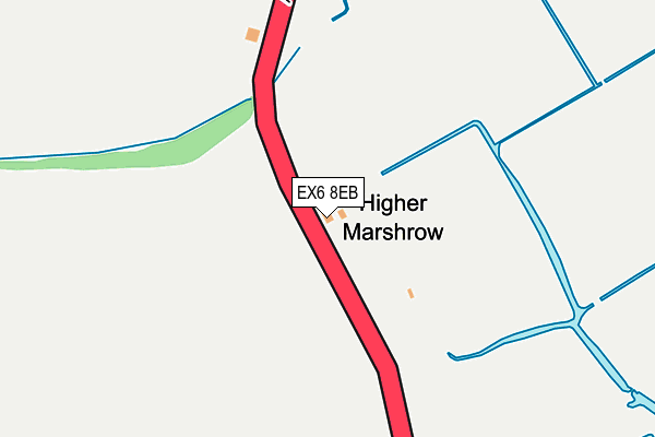 EX6 8EB map - OS OpenMap – Local (Ordnance Survey)