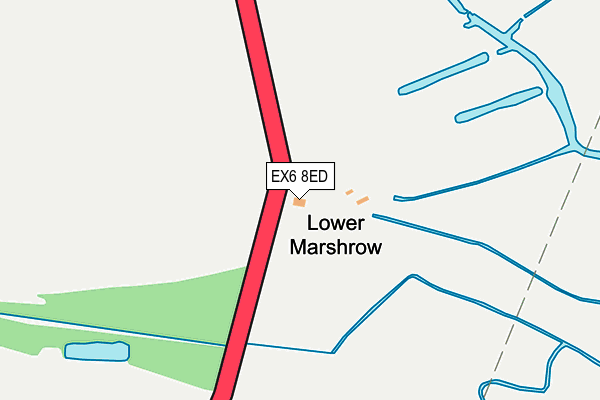 EX6 8ED map - OS OpenMap – Local (Ordnance Survey)