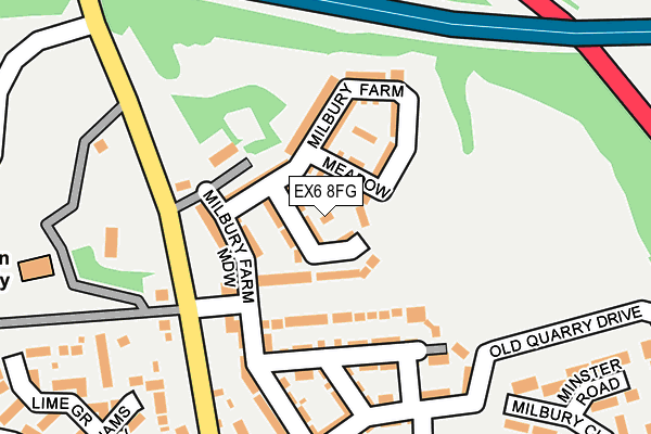 EX6 8FG map - OS OpenMap – Local (Ordnance Survey)