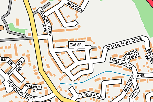 EX6 8FJ map - OS OpenMap – Local (Ordnance Survey)