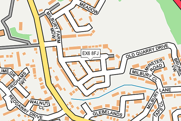 Map of EXMINSTER HAIR & BEAUTY LTD at local scale