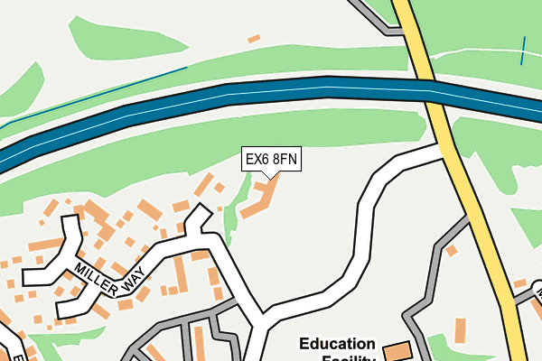 EX6 8FN map - OS OpenMap – Local (Ordnance Survey)