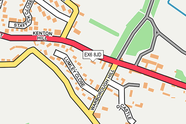 EX6 8JD map - OS OpenMap – Local (Ordnance Survey)
