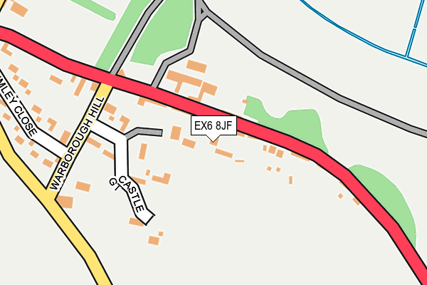 EX6 8JF map - OS OpenMap – Local (Ordnance Survey)
