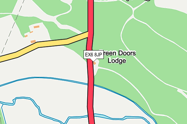 EX6 8JP map - OS OpenMap – Local (Ordnance Survey)