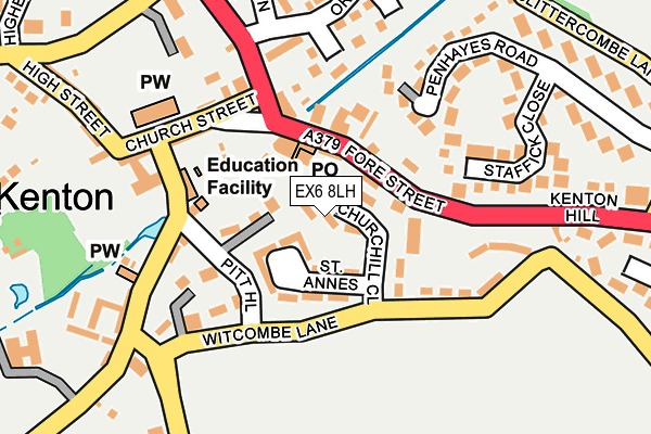 EX6 8LH map - OS OpenMap – Local (Ordnance Survey)