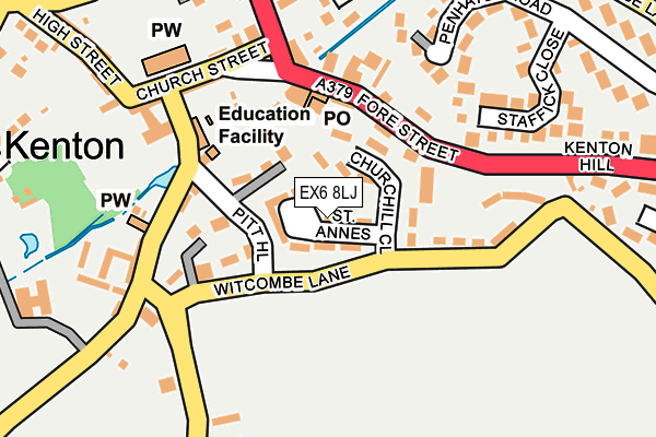 EX6 8LJ map - OS OpenMap – Local (Ordnance Survey)