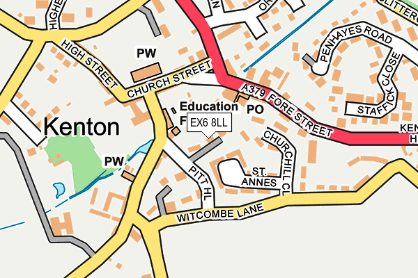 EX6 8LL map - OS OpenMap – Local (Ordnance Survey)