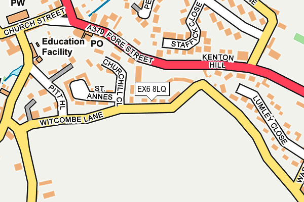 EX6 8LQ map - OS OpenMap – Local (Ordnance Survey)