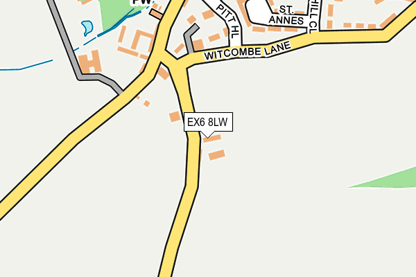 EX6 8LW map - OS OpenMap – Local (Ordnance Survey)