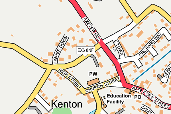 EX6 8NF map - OS OpenMap – Local (Ordnance Survey)