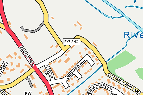 EX6 8NQ map - OS OpenMap – Local (Ordnance Survey)