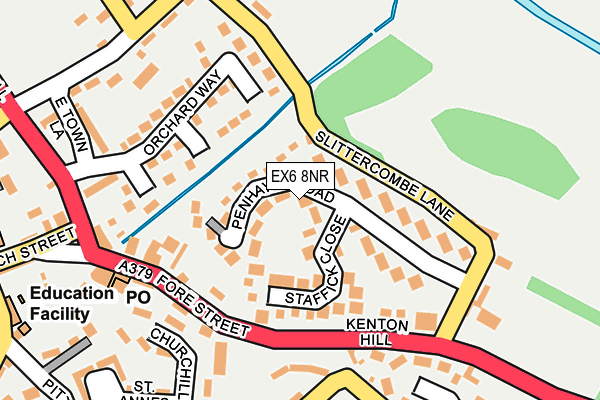 EX6 8NR map - OS OpenMap – Local (Ordnance Survey)