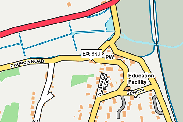 EX6 8NU map - OS OpenMap – Local (Ordnance Survey)