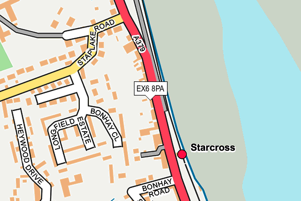 EX6 8PA map - OS OpenMap – Local (Ordnance Survey)