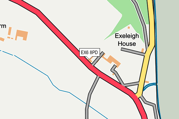 EX6 8PD map - OS OpenMap – Local (Ordnance Survey)