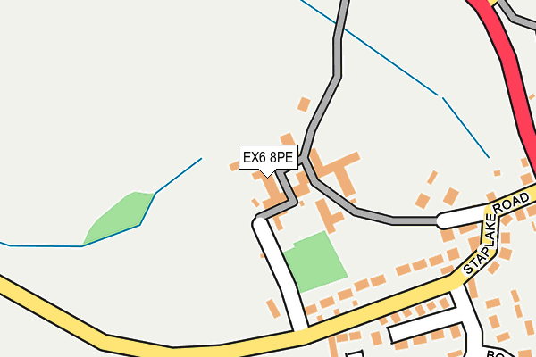 EX6 8PE map - OS OpenMap – Local (Ordnance Survey)