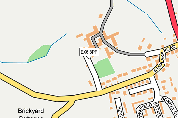 EX6 8PF map - OS OpenMap – Local (Ordnance Survey)