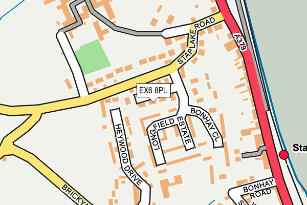 EX6 8PL map - OS OpenMap – Local (Ordnance Survey)