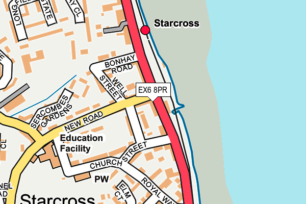 EX6 8PR map - OS OpenMap – Local (Ordnance Survey)