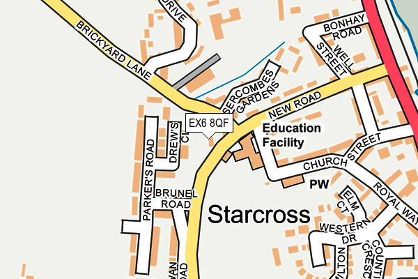 EX6 8QF map - OS OpenMap – Local (Ordnance Survey)