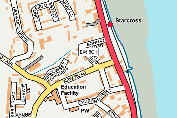 EX6 8QH map - OS OpenMap – Local (Ordnance Survey)