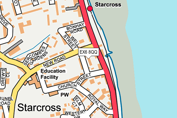 EX6 8QQ map - OS OpenMap – Local (Ordnance Survey)