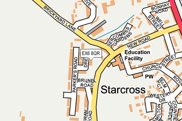 EX6 8QR map - OS OpenMap – Local (Ordnance Survey)