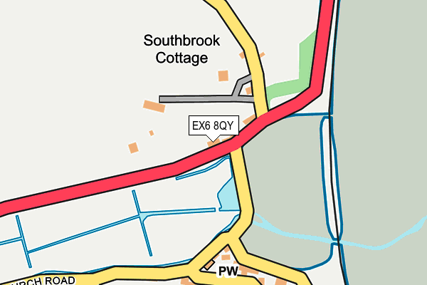 EX6 8QY map - OS OpenMap – Local (Ordnance Survey)