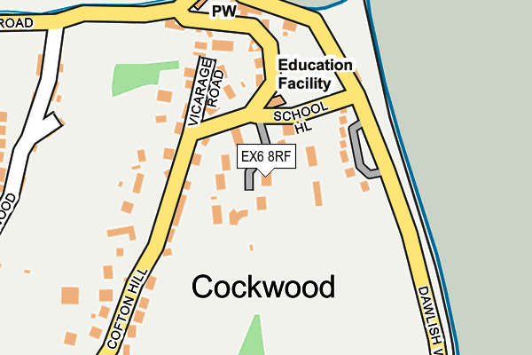 EX6 8RF map - OS OpenMap – Local (Ordnance Survey)