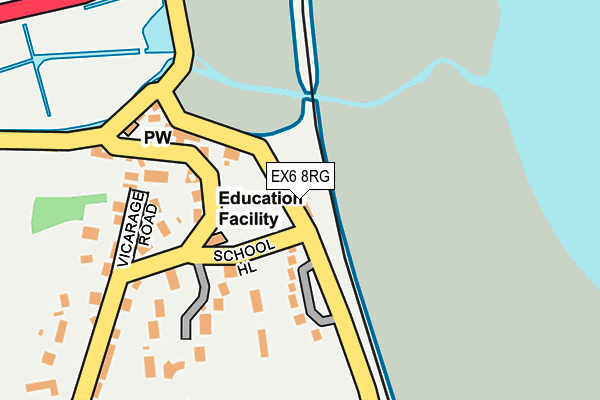 EX6 8RG map - OS OpenMap – Local (Ordnance Survey)