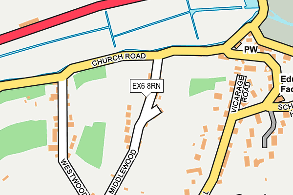 EX6 8RN map - OS OpenMap – Local (Ordnance Survey)