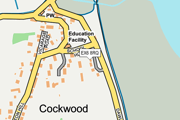 EX6 8RQ map - OS OpenMap – Local (Ordnance Survey)