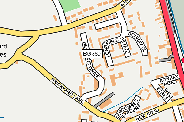 EX6 8SD map - OS OpenMap – Local (Ordnance Survey)