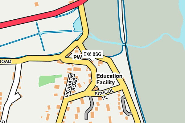 EX6 8SG map - OS OpenMap – Local (Ordnance Survey)