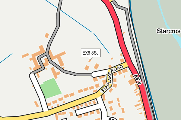 EX6 8SJ map - OS OpenMap – Local (Ordnance Survey)