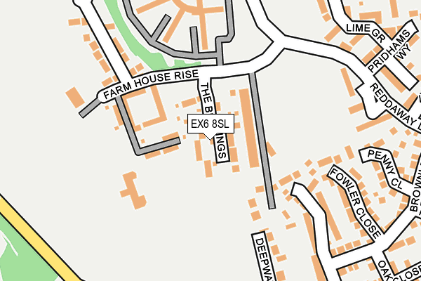 EX6 8SL map - OS OpenMap – Local (Ordnance Survey)