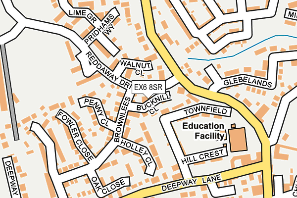 EX6 8SR map - OS OpenMap – Local (Ordnance Survey)