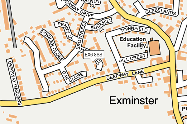 EX6 8SS map - OS OpenMap – Local (Ordnance Survey)