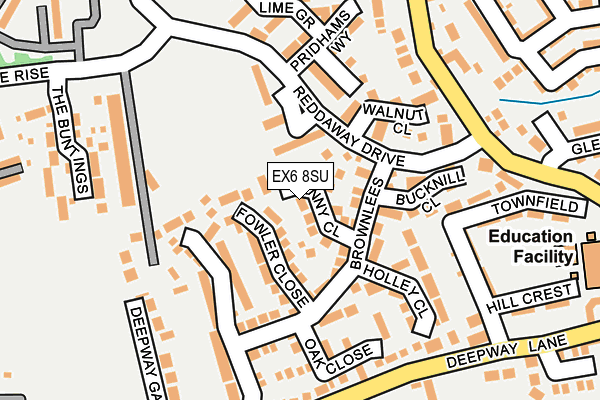 EX6 8SU map - OS OpenMap – Local (Ordnance Survey)