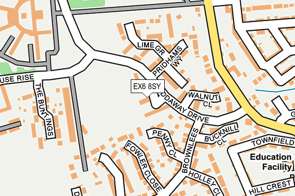 EX6 8SY map - OS OpenMap – Local (Ordnance Survey)