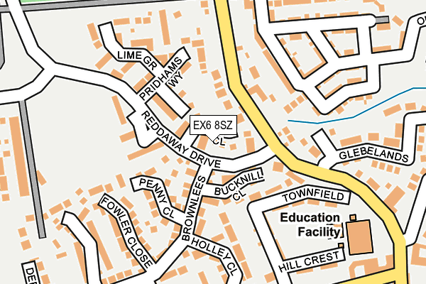 EX6 8SZ map - OS OpenMap – Local (Ordnance Survey)