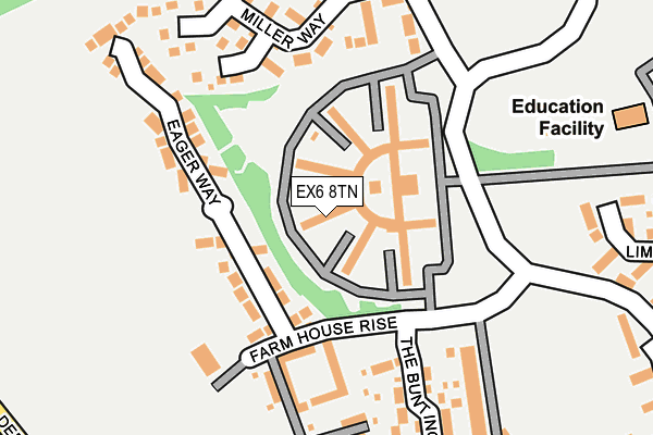 EX6 8TN map - OS OpenMap – Local (Ordnance Survey)