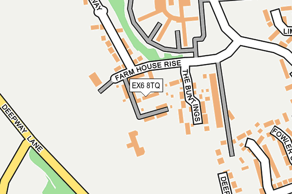 EX6 8TQ map - OS OpenMap – Local (Ordnance Survey)