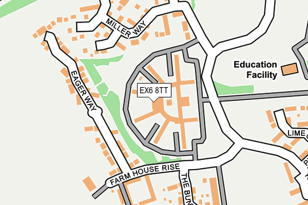 EX6 8TT map - OS OpenMap – Local (Ordnance Survey)