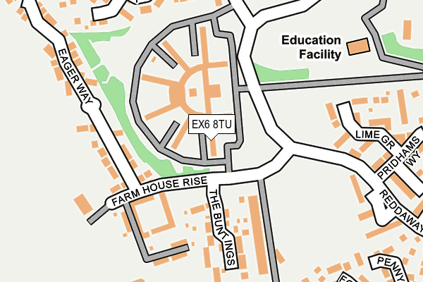 EX6 8TU map - OS OpenMap – Local (Ordnance Survey)