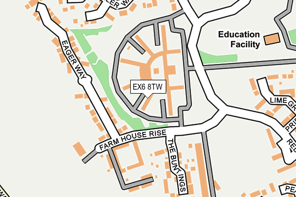 EX6 8TW map - OS OpenMap – Local (Ordnance Survey)