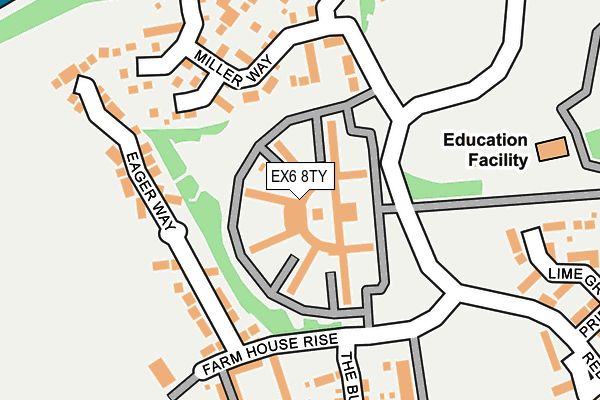 EX6 8TY map - OS OpenMap – Local (Ordnance Survey)