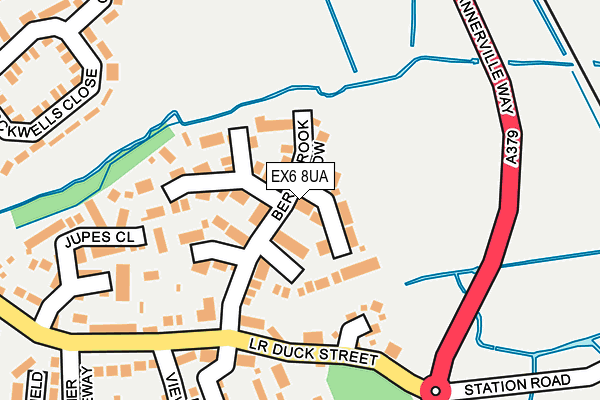 EX6 8UA map - OS OpenMap – Local (Ordnance Survey)