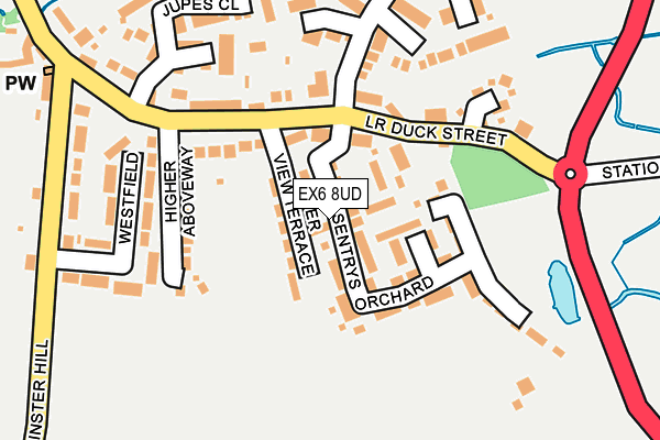 EX6 8UD map - OS OpenMap – Local (Ordnance Survey)